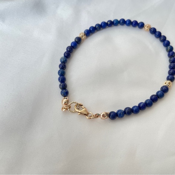 Handmade lapis lazuli bracelet - Picture 3 of 3